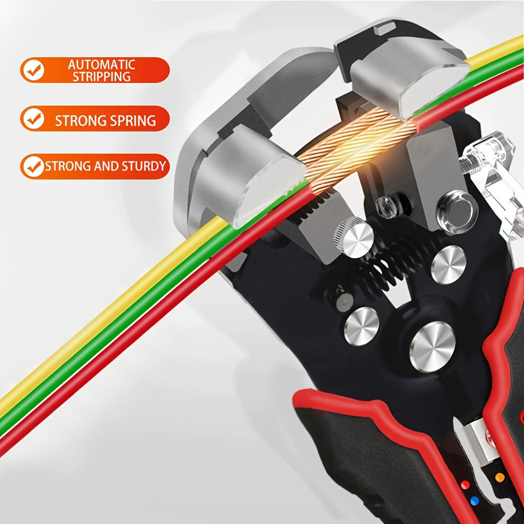 1pc Automatic Wire Stripper: Multifunctional Cable Cutter & Pliers For Electrical Wire Stripping, Cutting & Crimping
