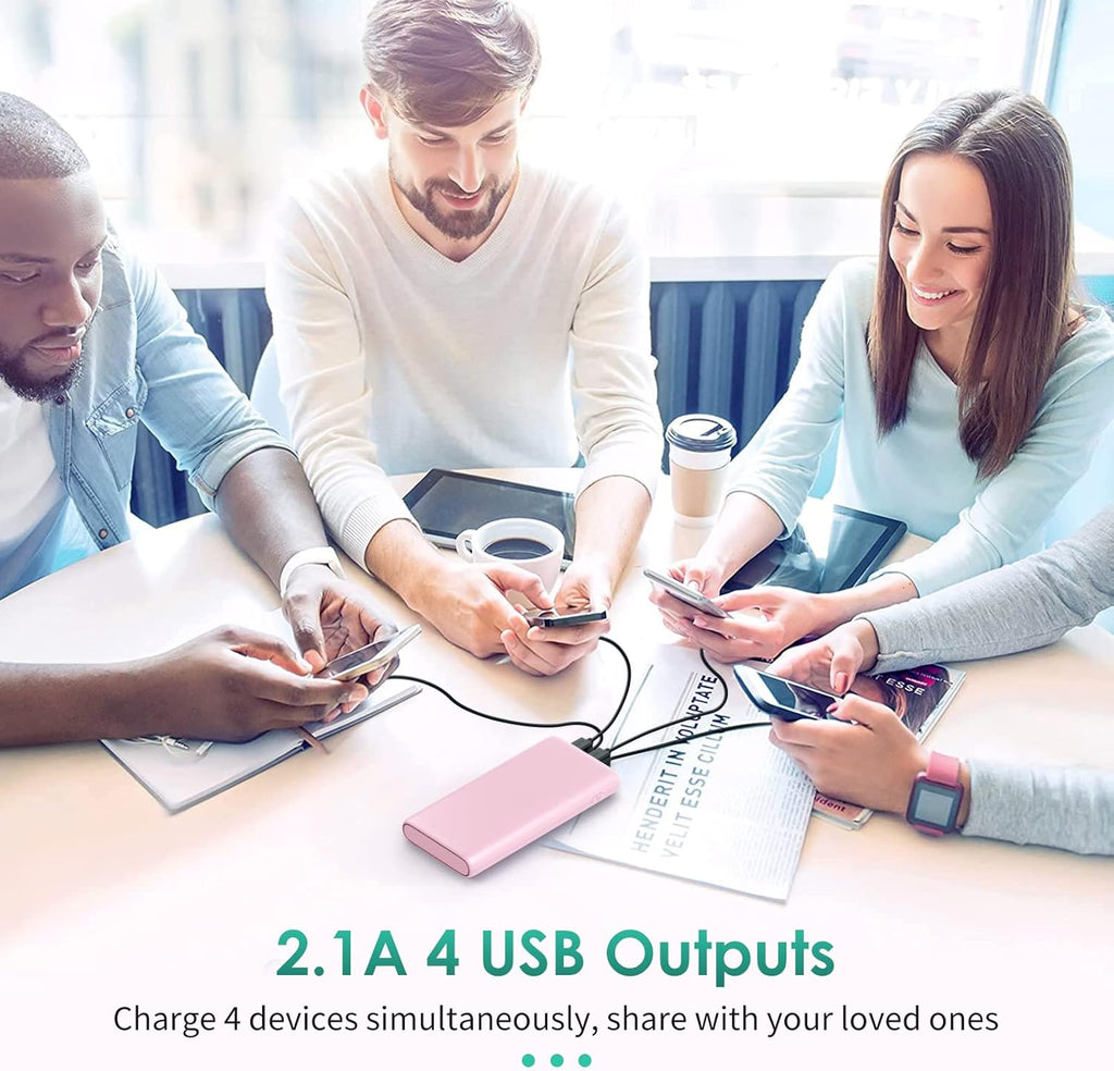 Portable Charger 38800mAh,LCD Display Power Bank,5 USB Outputs Battery Pack Backup, USB-C in&out Dual Input Phone Charging Compatible with iPhone 16/15/14/13 Pro/12,Android Samsung Galaxy Pixel Nexus