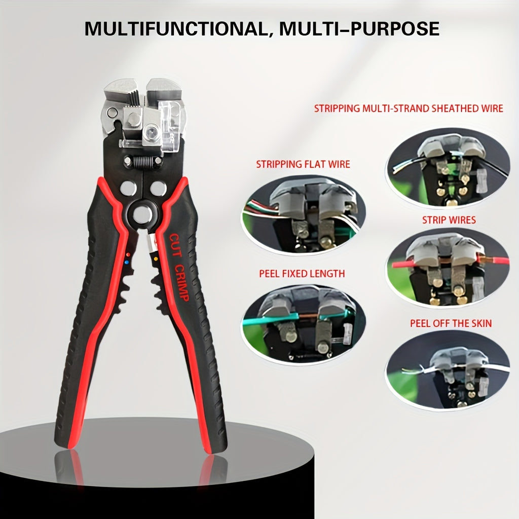 1pc Automatic Wire Stripper: Multifunctional Cable Cutter & Pliers For Electrical Wire Stripping, Cutting & Crimping