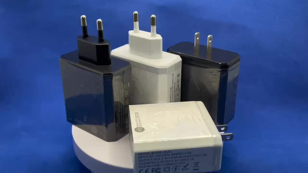 XJDR 2Pcs 6 Ports USB 30W QC3.0 Mobile Phone Fast Charging Adapter, US Plug USB Qiuck Charge Adapter, Protable Travel Charger Wall Charger